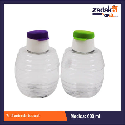 AIT-046C VITROLERO DE 600 ML DE COLOR TRASLUCIDO  CON 1 PZ O CAJA CON 65 PZS
