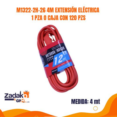 M1322-2H-26 4M EXTENSIÓN ELÉCTRICA 1 PZA O CAJA CON 120 PZS