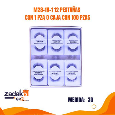 M28-1H-1 12 PESTAÑAS CON 1 PZA O CAJA CON 100 PZAS