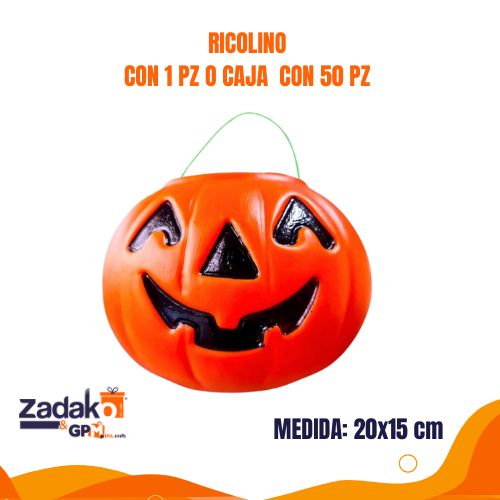 N-GPM-12516  CALABAZA RICOLINO CON 1 PZ O CAJA CON 50 PZ