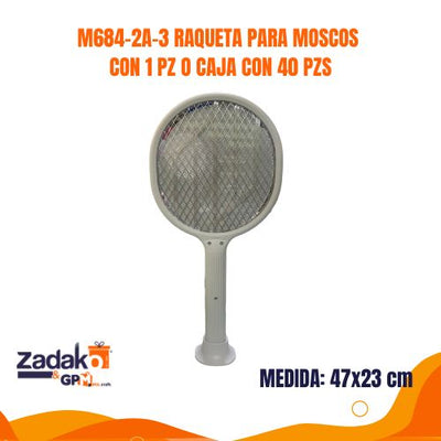 M684-2A-3 RAQUETA PARA MOSCOS CON 1 PZ O CAJA CON 40 PZS
