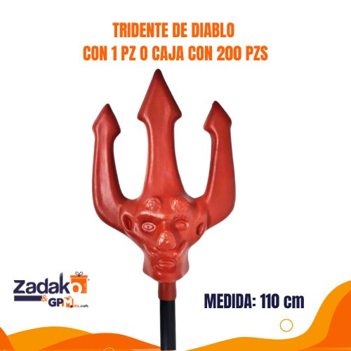 TRIDENTE DE DIABLO CON 1 PZ O CAJA CON 200 PZS