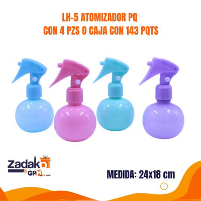 LH-5 ATOMIZADOR PQ CON 4 PZS O CAJA CON 143 PQTS