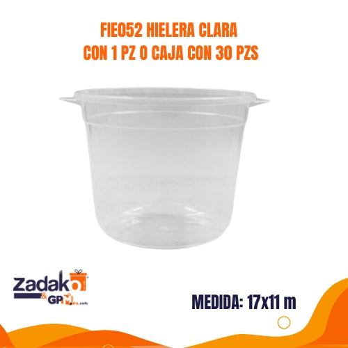 FIE052 HIELERA CLARA CON 1 PZ O  CAJA CON 30 PZS