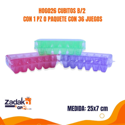 HOG026 CUBITOS B/2 CON 1 PZ O  PAQUETE CON 36 JUEGOS