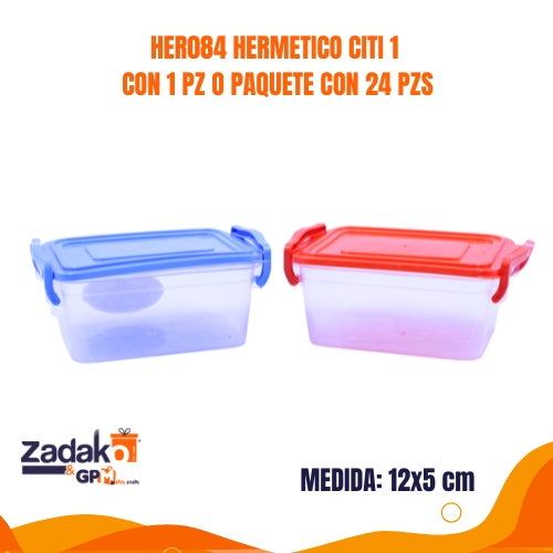 HER084 HERMETICO CITI 1 CON 1 PZ O  PAQUETE CON 24 PZS