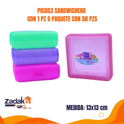 PIC053 SANDWICHERA CON 1 PZ O  PAQUETE CON 50 PZS