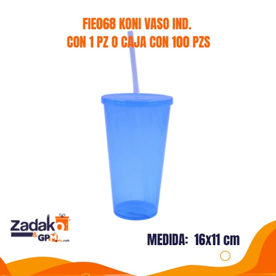 FIE068 KONI VASO IND. CON 1 PZ O  CAJA CON 100 PZS