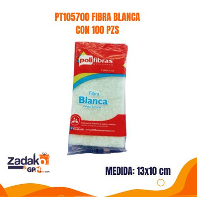 PT105700 FIBRA BLANCA CON 100 PZS