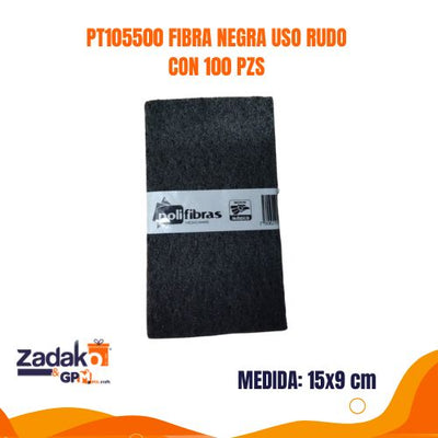 PT105500 FIBRA NEGRA USO RUDO CON 100 PZS