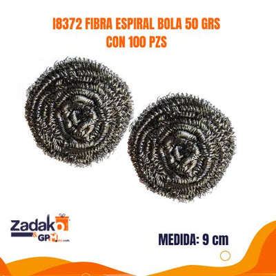 I8372 FIBRA ESPIRAL BOLA 50 GRS CON 100 PZS