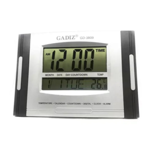 GD-3809 RELOJ DIGITAL DE PARED CON 1PZA O CAJA CON 30 PZS