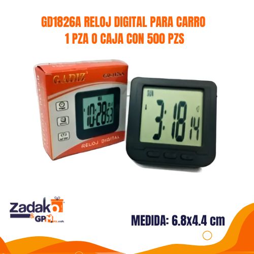 GD1826A RELOJ DIGITAL PARA CARRO 1 PZA O CAJA CON 500 PZS