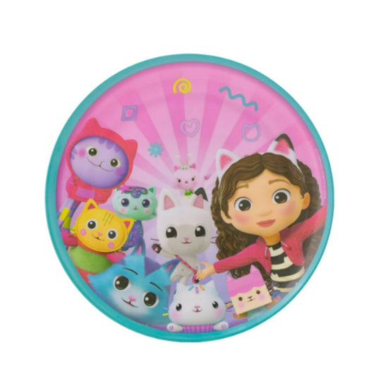 1762-289wm PLATO MEDIANO DE MELAMINA GABYS DOLL HOUSE 22.8 CM CON 1 PZ  O CAJA CON  24 PZS