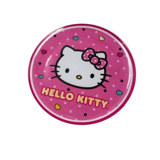 1762-293wm PLATO MEDIANO DE MELAMINA HELLO KITTY 22.8 CMS CON 1 PZ  O CAJA CON  24 PZS