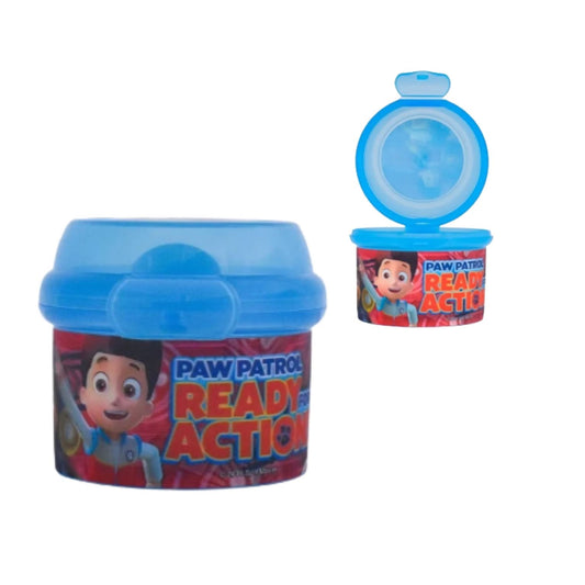 1685-399 RECIPIENTE REDONDO PAW PATROL NIÑO CON 1 PZ  O CAJA CON  24 PZS