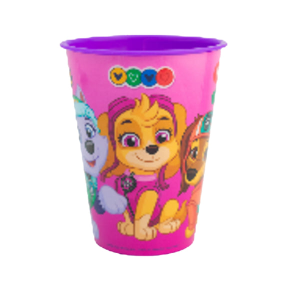1685-286 VASO LENTICULAR PAW PATROL NIÑA CON COLOR 500 ML CON 1 PZ  O CAJA CON  24 PZS