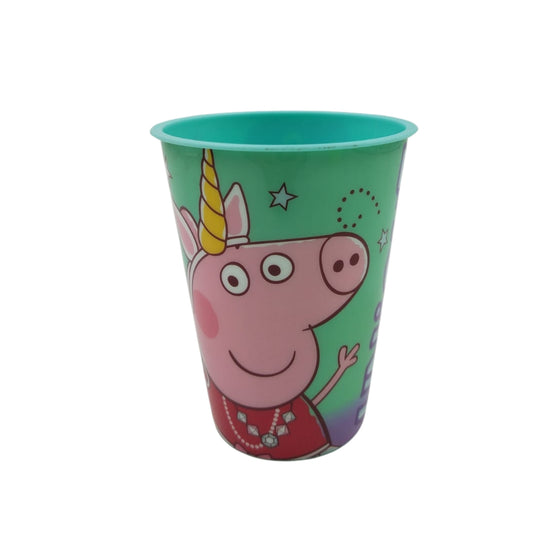 1685-344 VASO PERLESCENTE PEPPA PIG 500 ML CON 1 PZ  O CAJA CON  24 PZS
