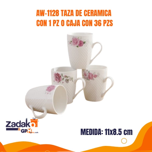 N-GPM-13159  AW-1203 TAZA DE CERAMICA CON 1 PZS O CAJA CON 72 PZS