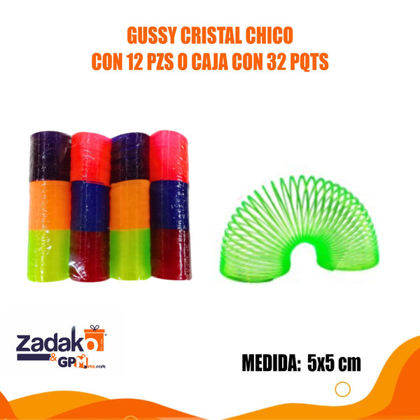 GUSSY CRISTAL CHICO CON 12 PZS O CAJA CON 32 PQTS