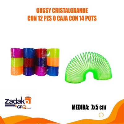 GUSSY CRISTALGRANDE CON 12 PZS O CAJA CON 14 PQTS