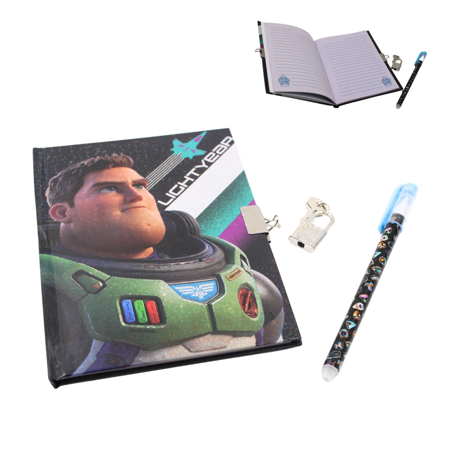 40380A - DIARIO CON PLUMA GRANDE LIGHTYEAR CON 1 PZ O CAJA CON 48 PZS