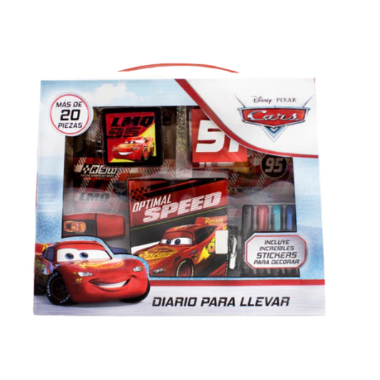 40458A - DIARIO CON PLUMA GRANDE CARS CON 1 PZ O CAJA CON 48 PZS