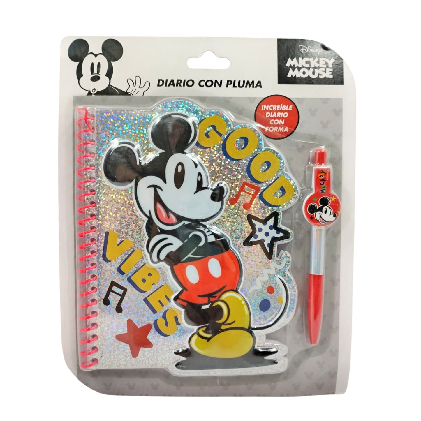 79702INC - DIARIO PLUMA CLIP MICKEY CON 1 PZ O CAJA CON 24 PZS