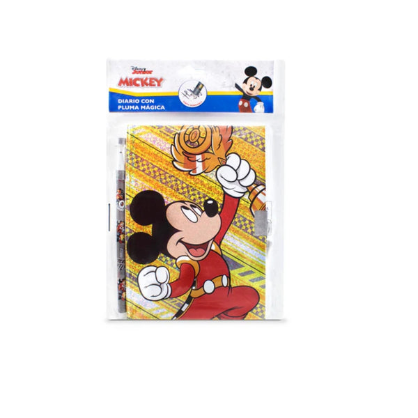 68881INC - DIARIO CON PLUMA MICKEY PEQUEÑO CON 1 PZ O CAJA CON 48 PZS