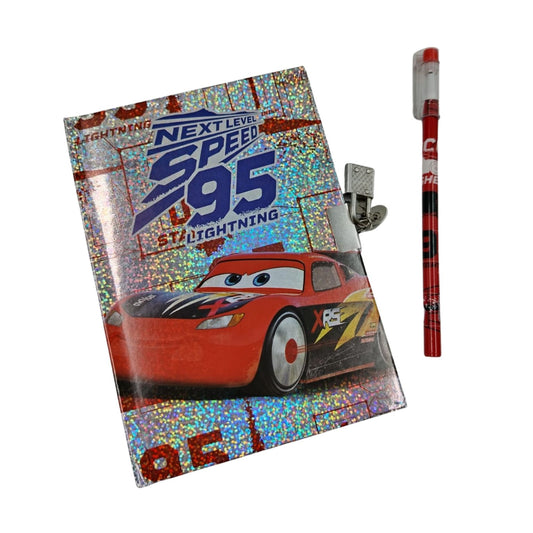 81156INC - DIARIO CON PLUMA CARS GRANDE CON 1 PZ O CAJA CON 48 PZS