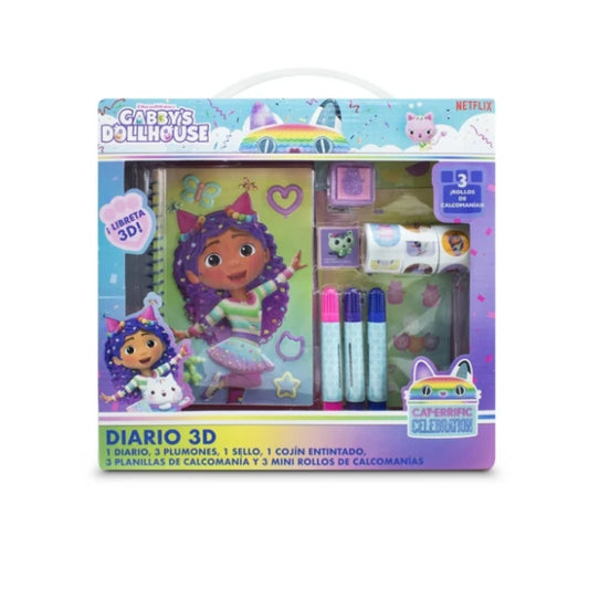 93777INC - DIARIO 3D  GABBYS CON 1 PZ O CAJA CON 12PZS