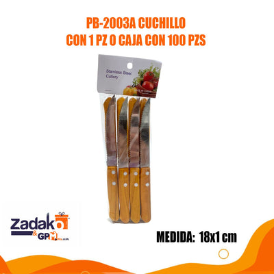 PB-2003A CUCHILLO CON 1 PZ O CAJA CON 100 PZS