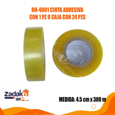 RH-4001 CINTA ADHESIVA CON 1 PZ O CAJA CON 24 PZS