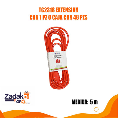 TC-2318 EXTENSION CON 1 PZ O CAJA CON 48 PZS