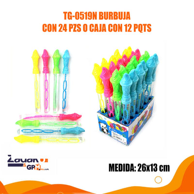 TG-0519N BURBUJA CON 24 PZS O CAJA CON 12 PQTS