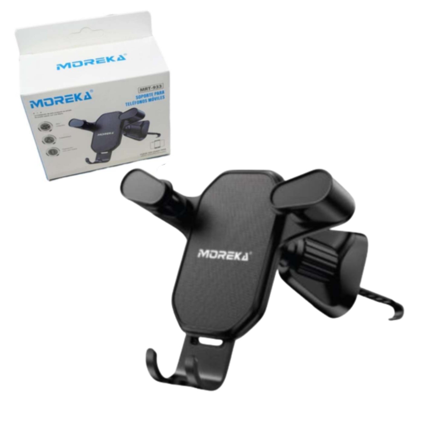 MRT-933 SOPORTE DE TELEFONO PARA AUTO, MATERIAL ABS+METEL, CON 1 PZ O CAJA CON 100 PZS