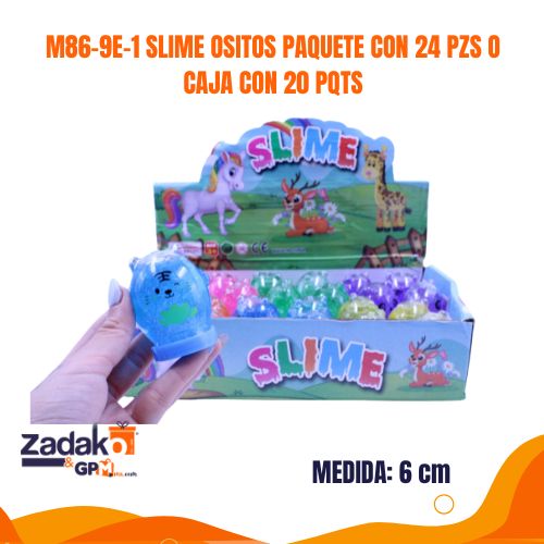 M86-9E-1 SLIME OSITOS PAQUETE CON 24 PZS O CAJA CON 20 PQTS
