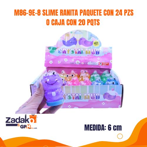 M86-9E-8 SLIME RANITA PAQUETE CON 24 PZS O CAJA CON 20 PQTS