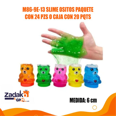 M86-9E-13 SLIME OSITOS PAQUETE CON 24 PZS O CAJA CON 20 PQTS