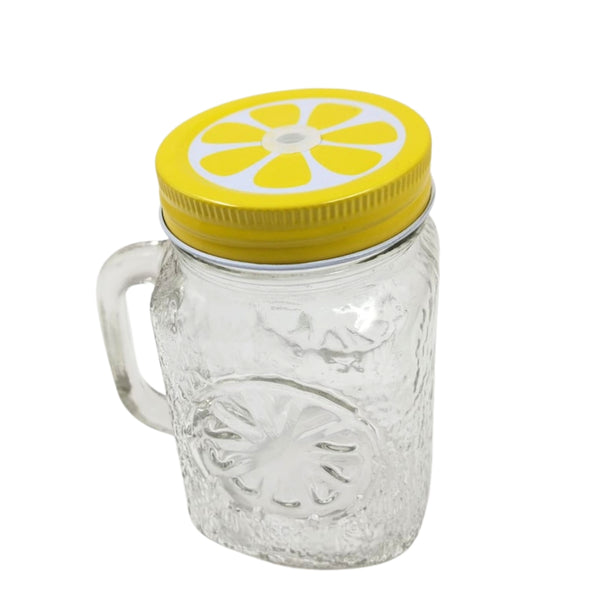 AV-2511 VASO DE VIDRIO FIGURA CON TAPA Y POPOTE  CON 1 PZ O CAJA CON 48 PZS
