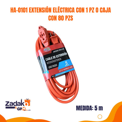 HA-0101 EXTENSIÓN ELÉCTRICA CON 1 PZ O CAJA CON 80 PZS