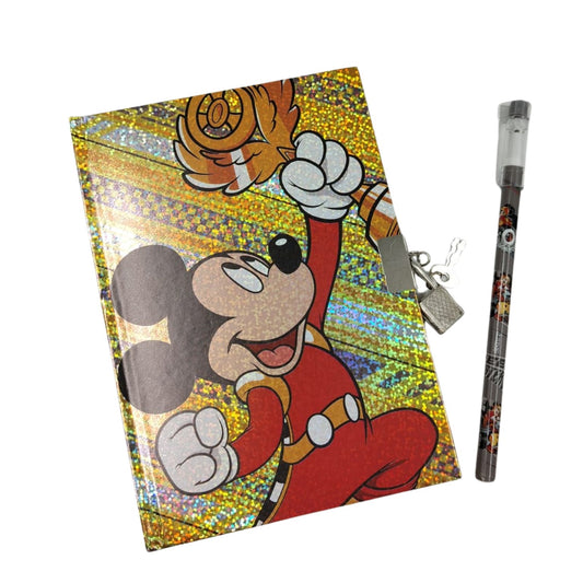 81170INC - DIARIO CON PLUMA MICKEY GRANDE CON 1 PZ O CAJA CON 48 PZS