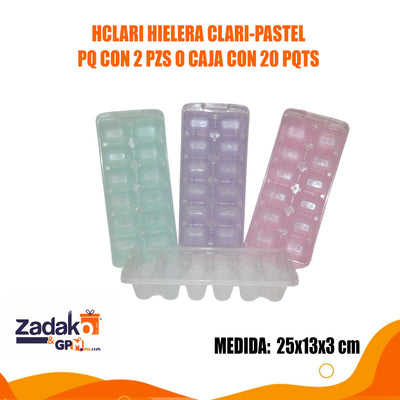 HCLARI HIELERA CLARI-PASTEL 2 PZS O CAJA CON 20 PQTS