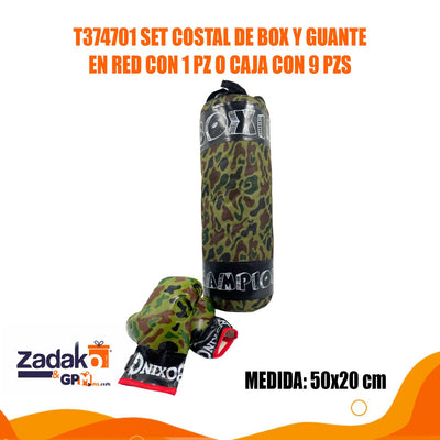 T374701 SET COSTAL DE BOX Y GUANTE EN RED CON 1 PZ O CAJA CON 9 PZS