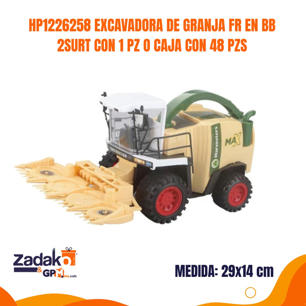 HP1226258 EXCAVADORA DE GRANJA FR EN BB 2SURT CON 1 PZ O CAJA CON 48 PZS