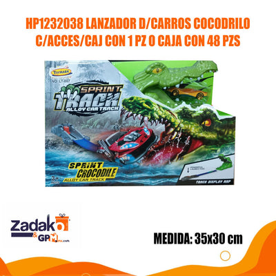 HP1232038 LANZADOR DE CARROS COCODRILO CON ACCESORIOS, CON 1 PZ O CAJA CON 48 PZS