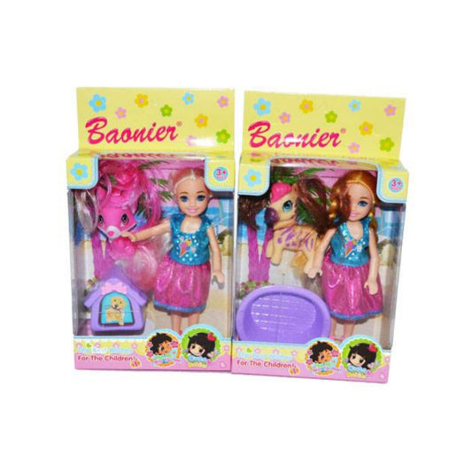 B1212187 MUÑEQUITA 6 PULGADAS CON UNICORNIO 3/SURT CON 1 PZ O CAJA CON 180 PZS