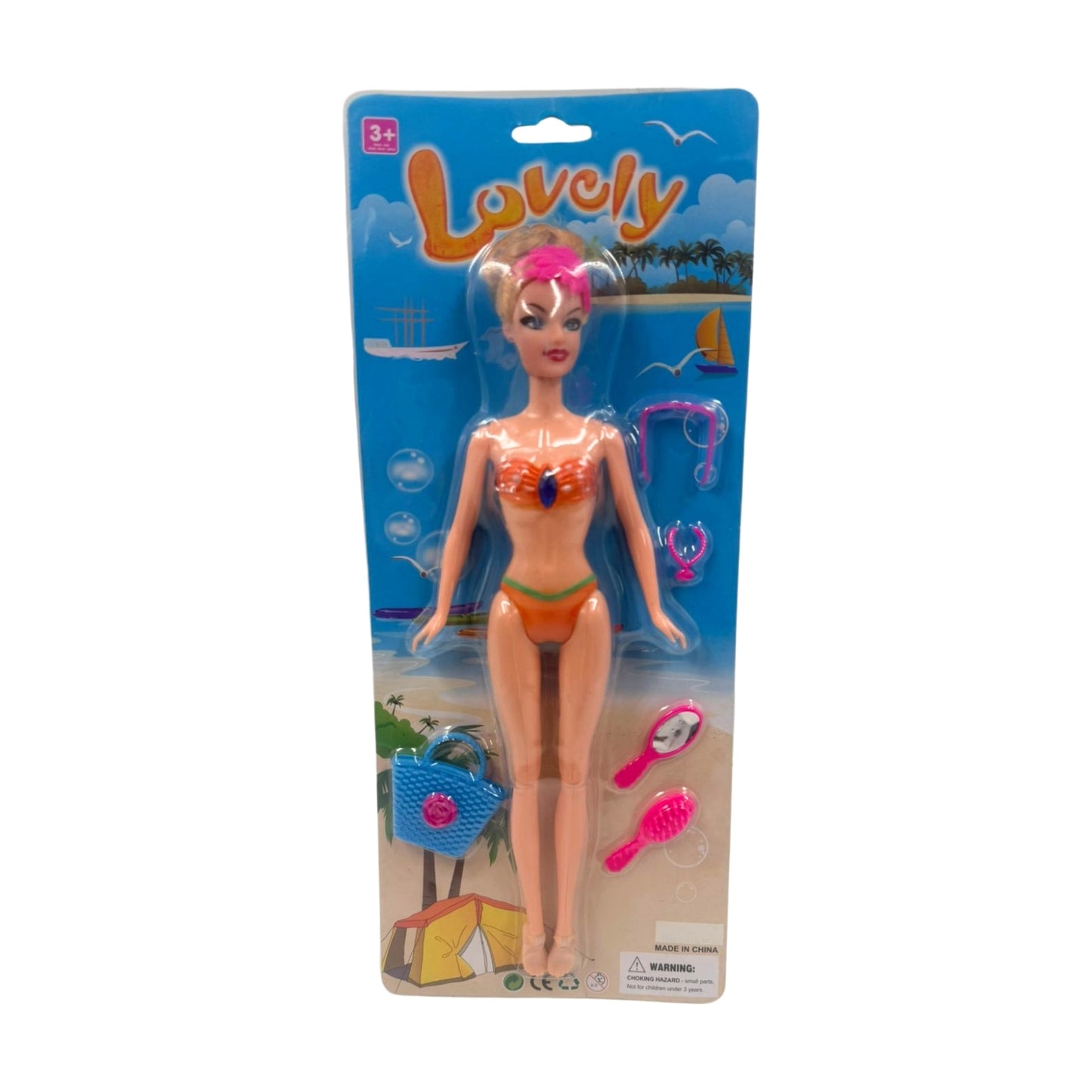 17412208508 MUÑECA CON ACCESORIOS EN BS CON 1 PZ O CAJA CON 96 PZS