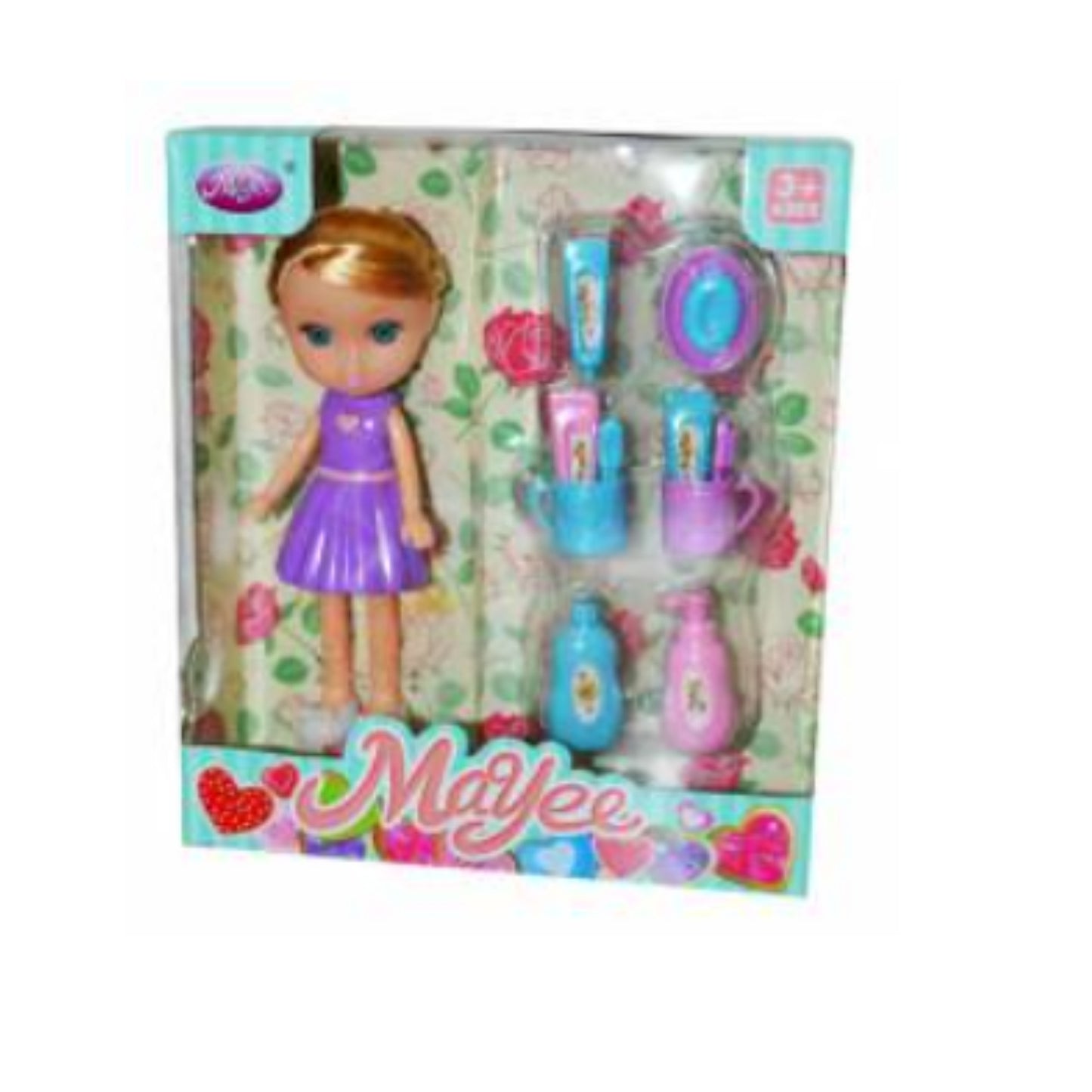 ME8803B MUÑECA CON ROPA PLASTICA Y ACCS 17. 5X4.7 CM CON 1 PZ O CAJA CON 96 PZS