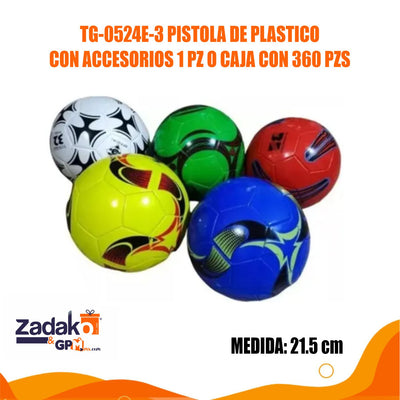 TG-0854 PELOTA DE FUTBOL CON 1 PZ O CAJA CON 100 PZS
